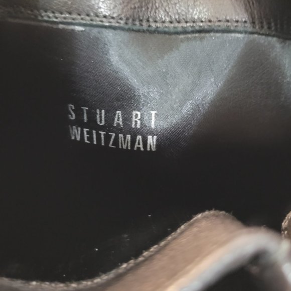 Stuart Weitzman Cinchboot Womens 6.5 M Black Leather Buckles Riding Boot Knee Hi - Picture 9 of 14